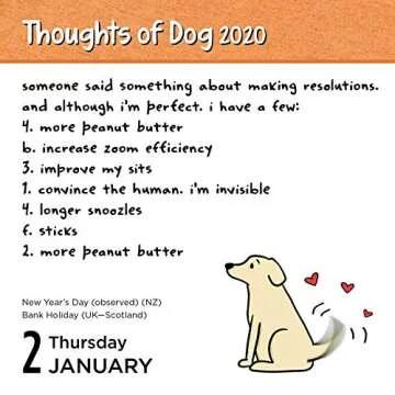 Thoughts of Dog 2020 Day-to-Day Calendar