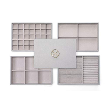 Vlando NEW Miller Jewelry Trays Stackable Showcase Display Drawer Organizer Storage- Multi-Purpose,M...