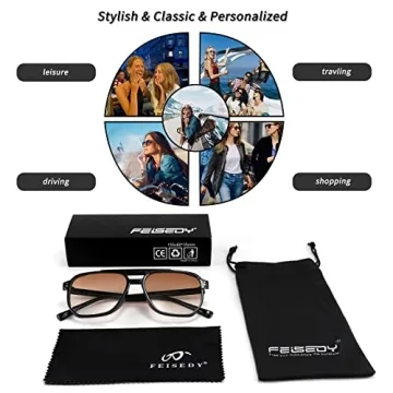 FEISEDY Retro Aviator Sunglasses for Stylish Protection