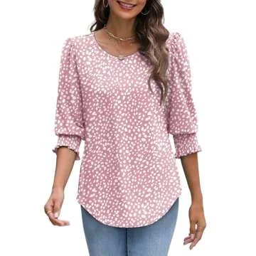 Trendy XIEERDUO 3/4 Sleeve Blouses for Women