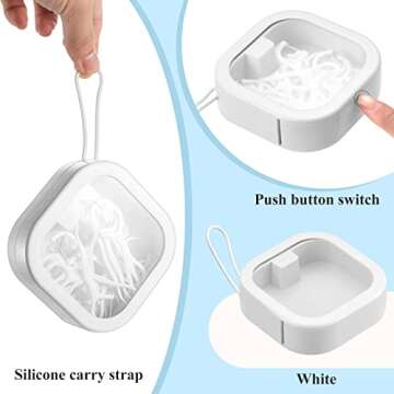 Kathfly 3 Hair Tie Organizer Small Portable Hair Tie Holder Organizer Stackable Hair Accessories Organizer Box Hanging Hair Tie Container Bobby Pin Holder Travel Case for Women Desk Desktop(White)