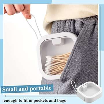 Kathfly 3 Hair Tie Organizer Small Portable Hair Tie Holder Organizer Stackable Hair Accessories Organizer Box Hanging Hair Tie Container Bobby Pin Holder Travel Case for Women Desk Desktop(White)