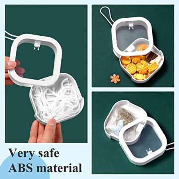 Kathfly 3 Hair Tie Organizer Small Portable Hair Tie Holder Organizer Stackable Hair Accessories Organizer Box Hanging Hair Tie Container Bobby Pin Holder Travel Case for Women Desk Desktop(White)