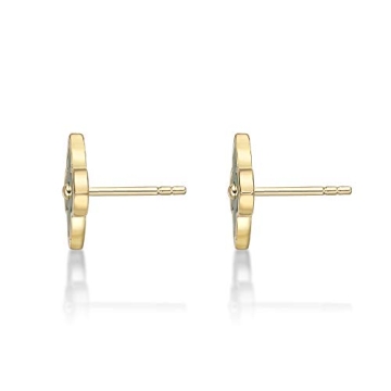 Lavari Flower Earrings with Green Malachite in Silver