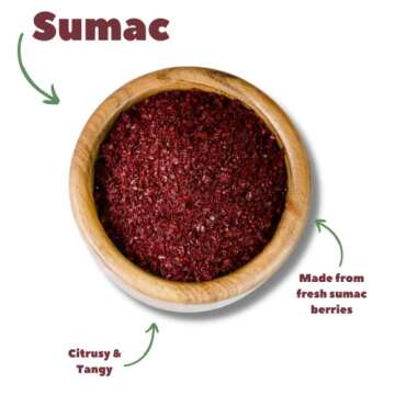 Sumac by Z&Z | Ground Sumac Spice Made from Fresh Tangy Citrus (Sumac) Berries | Turkish Sumac Seaso...