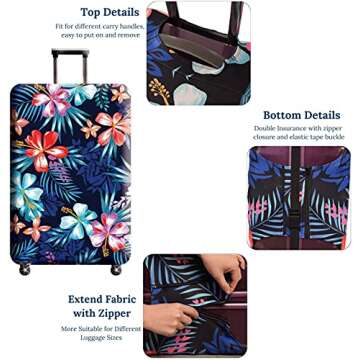 GOXUNYUAN Suitcase Cover, Carry on Luggage Cover Protector - Travel Elastic Spandex Luggage Covers F...
