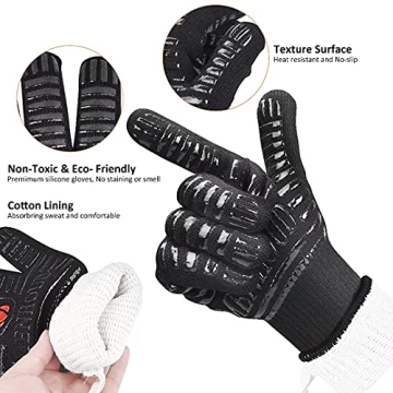 Menhoud BBQ Gloves for Extreme Heat Resistance and Grip