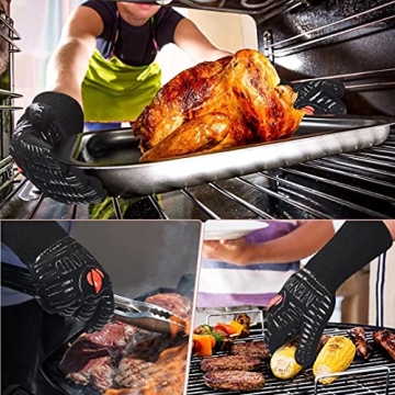 Menhoud BBQ Gloves for Extreme Heat Resistance and Grip