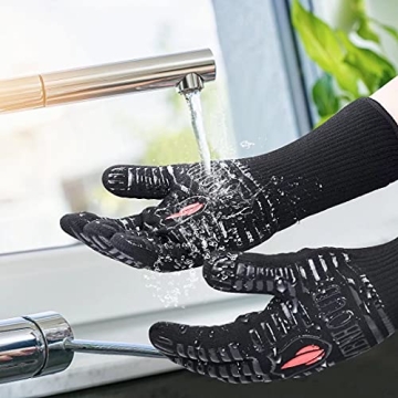 Menhoud BBQ Gloves for Extreme Heat Resistance and Grip