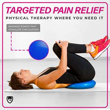 URBNFit Wobble Cushion - Balance Disc for Core Stability, Strengthening, Physical Therapy Exercise, Office Chair or Kids Classroom - Sensory Wiggle Seat Pad w/Air Pump - Pink