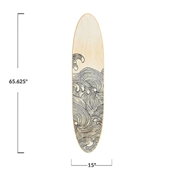 Creative Co-Op Surfboard Décor - Coastal Wall Art