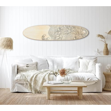Creative Co-Op Surfboard Décor - Coastal Wall Art