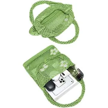 CATMICOO Crochet Beach Bag Tote: Small Knit Bag Summer Shoulder Bag for Vacation