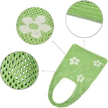 CATMICOO Crochet Beach Bag Tote: Small Knit Bag Summer Shoulder Bag for Vacation