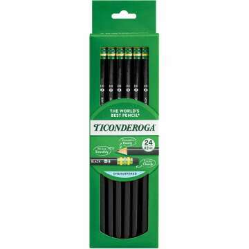 Ticonderoga Wood-Cased Pencils - Perfect for School Use
