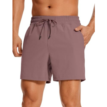 CRZ YOGA Men's Linerless Workout Shorts - 5'' Lightweight Quick Dry for Running Sports Athletic Gym ...