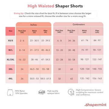 SHAPERMINT High Waisted Body Shaper Shorts for Tummy
