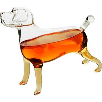 Dog Animal Wine & Whiskey Decanter The Wine Savant - Beautiful Profile of A Labrador Dog 500ml - Whi...