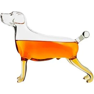 Dog Animal Wine & Whiskey Decanter The Wine Savant - Beautiful Profile of A Labrador Dog 500ml - Whiskey, Wine Scotch or Liquor Decanter