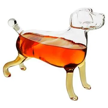 Dog Animal Wine & Whiskey Decanter The Wine Savant - Beautiful Profile of A Labrador Dog 500ml - Whiskey, Wine Scotch or Liquor Decanter