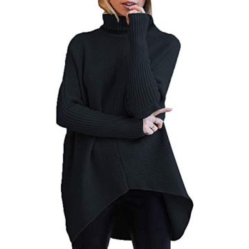 Stylish ANRABESS Women's Turtleneck Oversized Pullover