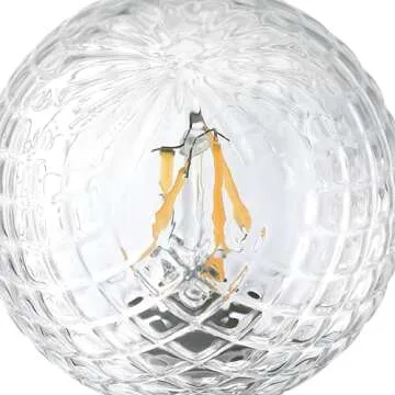 Westinghouse 5268000 5.5 Watt (40 Watt Equivalent) Cut Glass G25 Dimmable Clear Filament LED Light Bulb, Medium Base