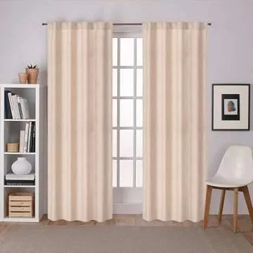 Bedding Craft Set of 2 Elegant Linen Curtains 50x96