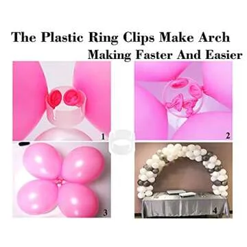 LANGXUN 12ft White Table Balloon Arch Kit, 10pcs, Balloon Arch Frame for Birthday Party, Wedding, Graduation, Baby Shower, Christmas Decorations, Unisex Adults & Children