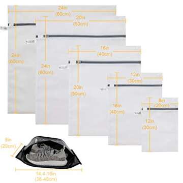 YEELEE 11-Pack Mesh Laundry Bags for Delicates