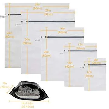 YEELEE 11-Pack Mesh Laundry Bags for Delicates