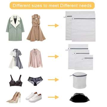 YEELEE 11-Pack Mesh Laundry Bags for Delicates