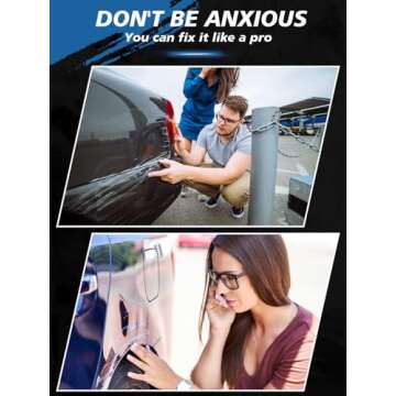 SYOAUTO Black Touch Up Paint for Cars - 2 in 1 Scratch Repair Pen and Brush, 0.4 oz