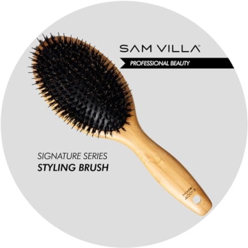 Sam Villa Professional Boar Bristle Hair Brush for Styling