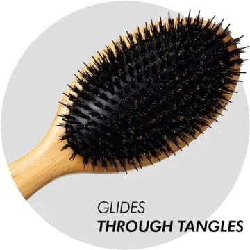Sam Villa Professional Boar Bristle Hair Brush for Styling