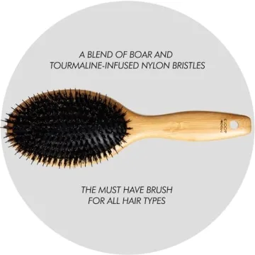 Sam Villa Professional Boar Bristle Hair Brush for Styling