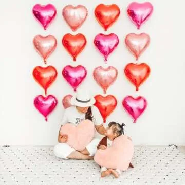 Red Heart Shaped balloons Pack of 12,18 Inch Love Valentine Balloons Heart Romantic Balloons For Valentines Day Propose Marriage Wedding Bridal Shower Engagement Party Decorations