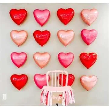 Red Heart Shaped balloons Pack of 12,18 Inch Love Valentine Balloons Heart Romantic Balloons For Valentines Day Propose Marriage Wedding Bridal Shower Engagement Party Decorations