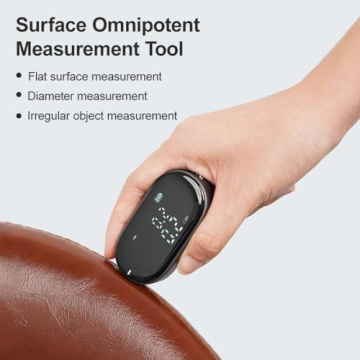 ATuMan Digital Tape Measure, 328-ft for Smart Easy Measurement of Complex Irregular Shapes, Large LCD, Unit Switching, Rechargeable Electronic Rolling Measuring Tool for Body, Diameter Measurements