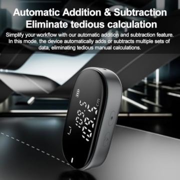 ATuMan Digital Tape Measure, 328-ft for Smart Easy Measurement of Complex Irregular Shapes, Large LCD, Unit Switching, Rechargeable Electronic Rolling Measuring Tool for Body, Diameter Measurements