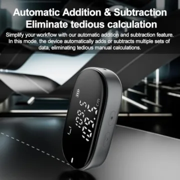 ATuMan Digital Tape Measure, 328-ft for Smart Easy Measurement of Complex Irregular Shapes, Large LCD, Unit Switching, Rechargeable Electronic Rolling Measuring Tool for Body, Diameter Measurements