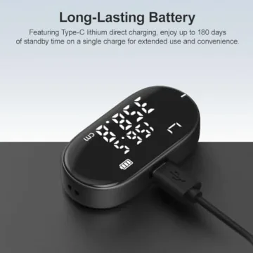 ATuMan Digital Tape Measure, 328-ft for Smart Easy Measurement of Complex Irregular Shapes, Large LCD, Unit Switching, Rechargeable Electronic Rolling Measuring Tool for Body, Diameter Measurements