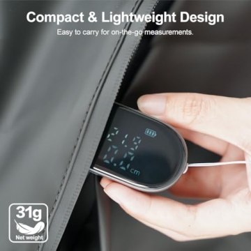 ATuMan Digital Tape Measure, 328-ft for Smart Easy Measurement of Complex Irregular Shapes, Large LCD, Unit Switching, Rechargeable Electronic Rolling Measuring Tool for Body, Diameter Measurements