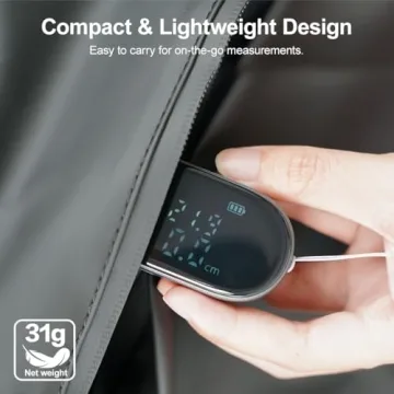 ATuMan Digital Tape Measure, 328-ft for Smart Easy Measurement of Complex Irregular Shapes, Large LCD, Unit Switching, Rechargeable Electronic Rolling Measuring Tool for Body, Diameter Measurements