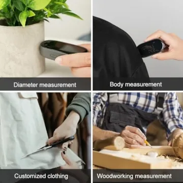 ATuMan Digital Tape Measure, 328-ft for Smart Easy Measurement of Complex Irregular Shapes, Large LCD, Unit Switching, Rechargeable Electronic Rolling Measuring Tool for Body, Diameter Measurements