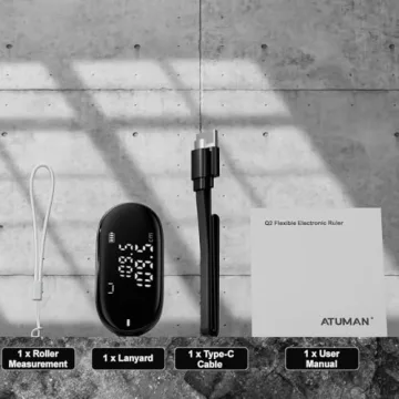 ATuMan Digital Tape Measure, 328-ft for Smart Easy Measurement of Complex Irregular Shapes, Large LCD, Unit Switching, Rechargeable Electronic Rolling Measuring Tool for Body, Diameter Measurements