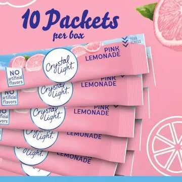 Crystal Light Pink Lemonade On-the-Go Drink Mix 10 Pack