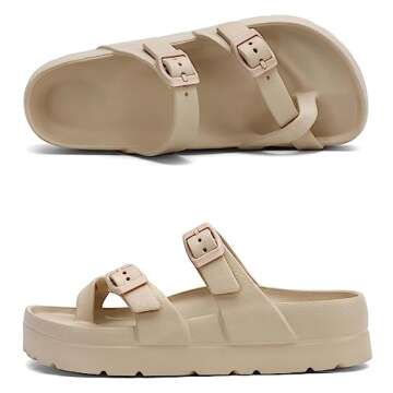 TIKVAW Womens Arch Support Platform Sandals for Ultimate Comfort