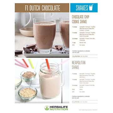 Herbalife Quick Combo - Formula 1 Shake Mix (Dutch Chocolate), Personalized Protein, Herbal Aloe (Mango), Herbal Tea Concentrate (Raspberry)