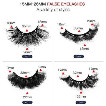 FEITA Lashes Set Fluffy False Eyelashes 8D Natural Thick Volume Soft Eyelash Kit Faux Mink Wispy Fake Eye Lashes 5 Pairs Multi Packs