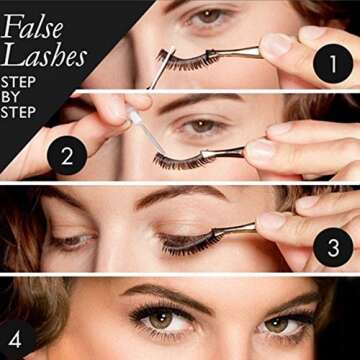 FEITA Lashes Set Fluffy False Eyelashes 8D Natural Thick Volume Soft Eyelash Kit Faux Mink Wispy Fake Eye Lashes 5 Pairs Multi Packs